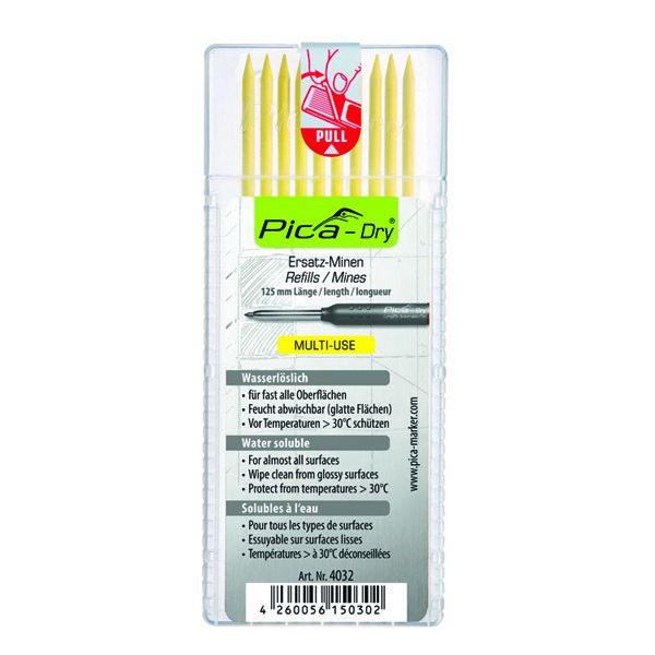 Refills Dry - Set Of 10 Leads - Yellow