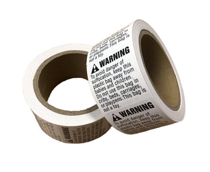 Suffocation Warning Labels Permanent Self-adhesive - 1000 Labels