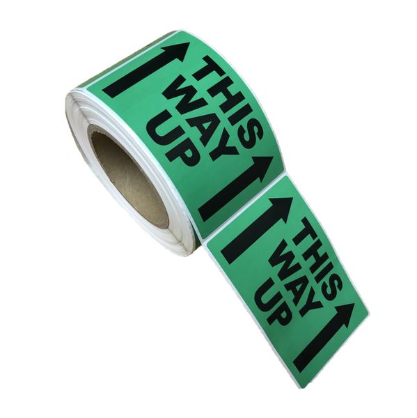 This Way Up Labels permanent adhesive - 500 labels per roll