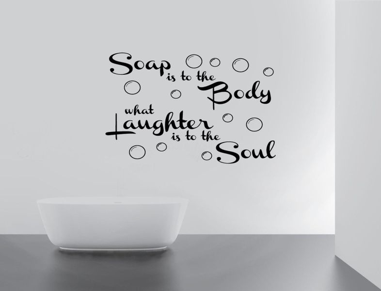 Soap Body Bath Soul Ralax Quote Wall Tattoo / Decal