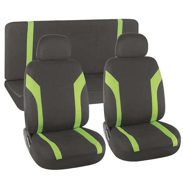 Car Seat Cover - 6 piece Black &amp; Green