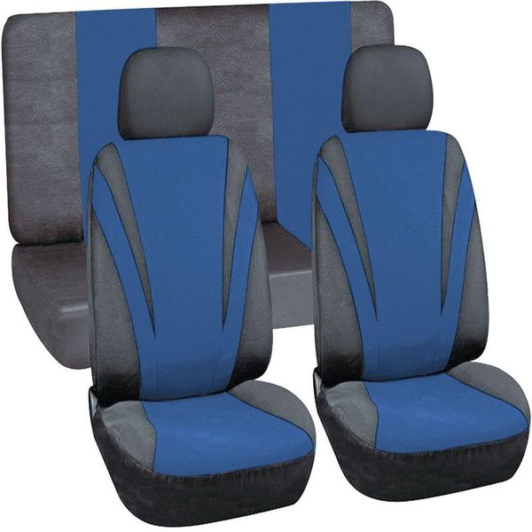 Car Seat Cover - 6 piece Black &amp; Blue