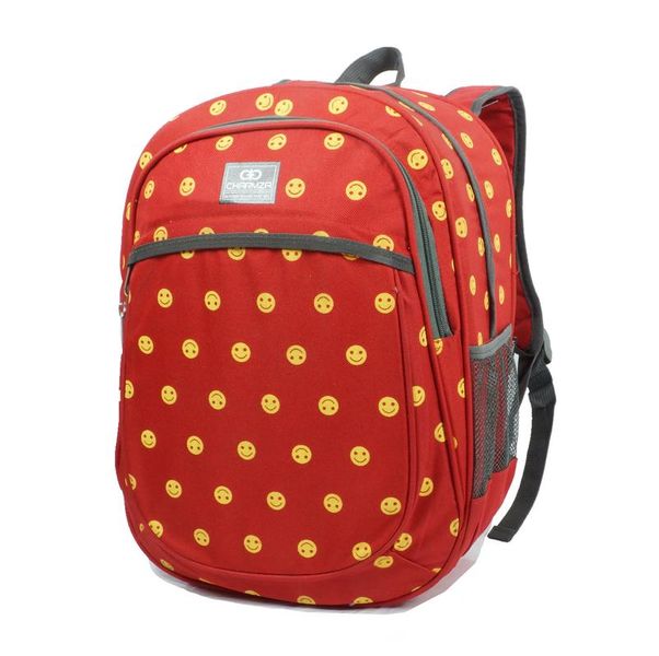 Emoji School Backpack Smile 20L - Red