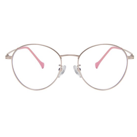 blue light glasses circle frame