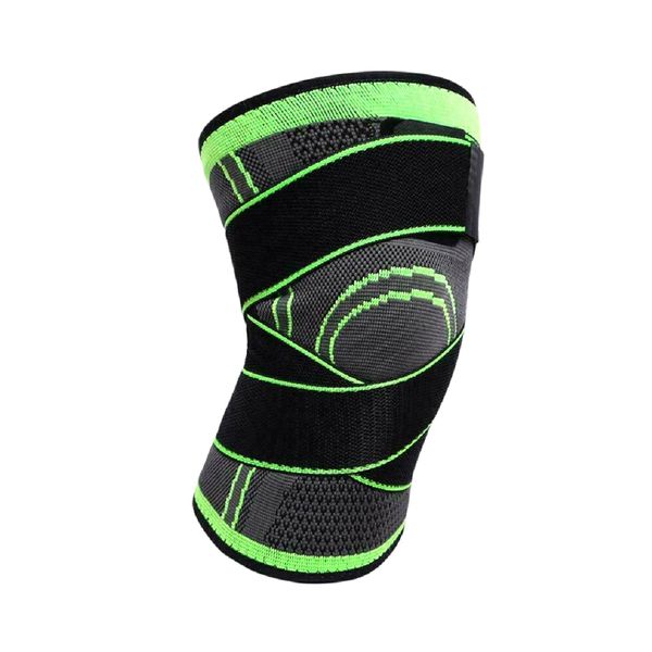 3D Weaving Knee Brace Breathable Sleeve Support (Size: XL) - Green