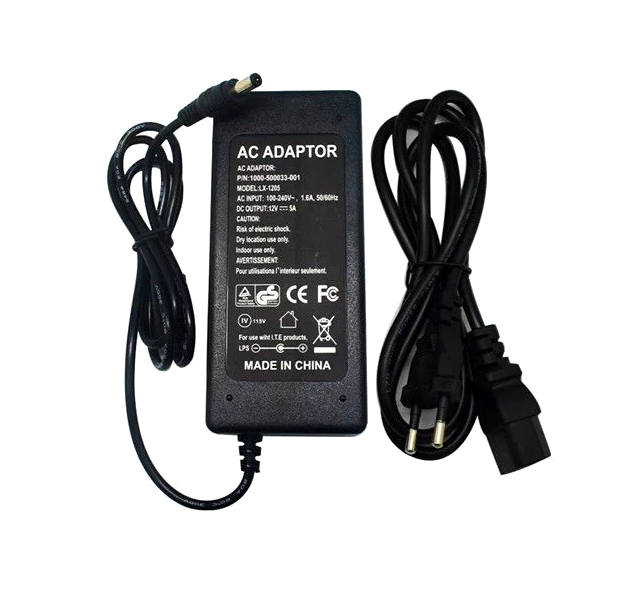 12V 5A AC &amp; DC Power Supply Adapter
