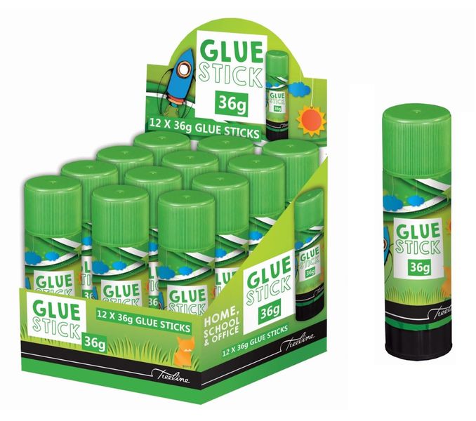 Treeline Glue Stick Non Toxic 36g - Box of 12