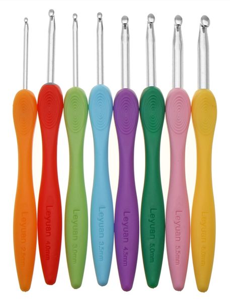 8 Pcs Crochet Hooks Ergonomic Grip Crochet Hooks Set