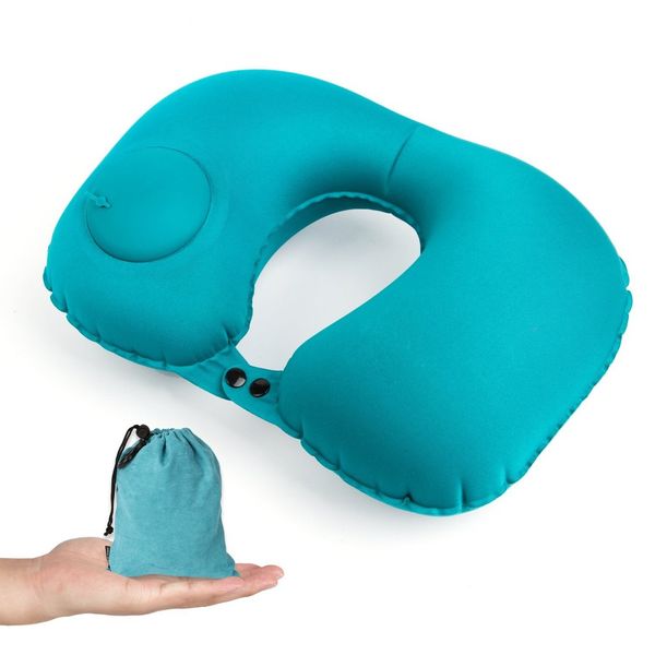 Neck Pillow Portable Travel Pillow Hand Press Inflatable Foldable Pillow