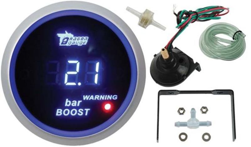 Dragon Gauge 52mm Digital Boost Gauge - BAR