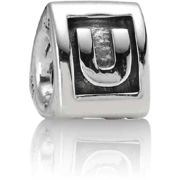 Pandora Sterling Silver Letter U Charm