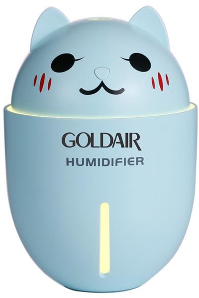 Goldair Mini Humidifier with USB Fan and Light - Blue