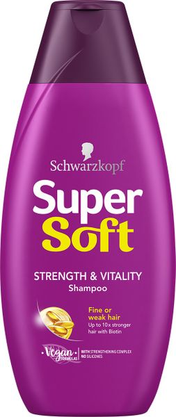 Schwarzkopf SuperSoft Strength &amp; Vitality Shampoo 400ml