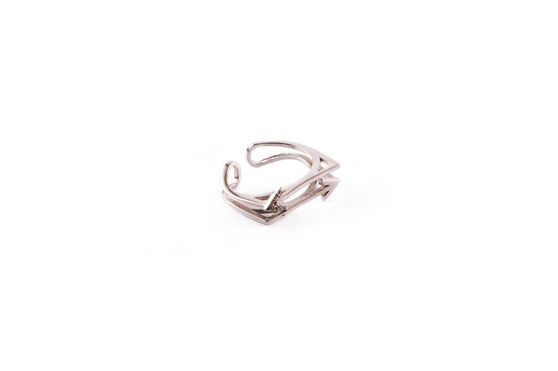 Glamzza silver bow and arrow ring