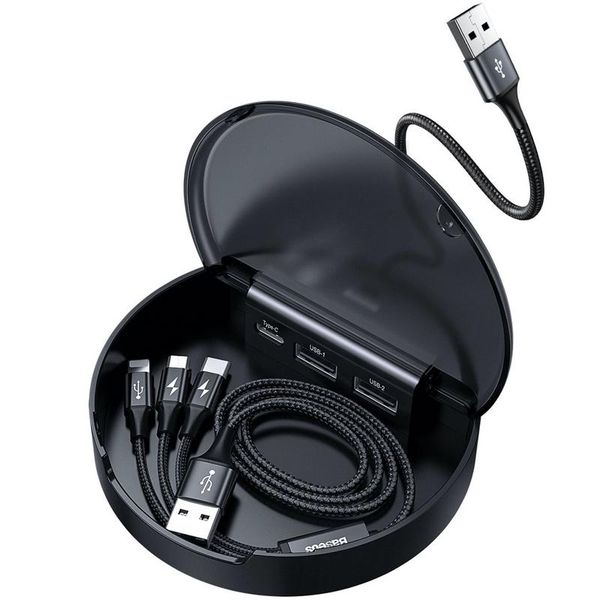 Baseus Car Sharing Charge Station (USB Type-C/2xType-A) + 3in1 Free Cable