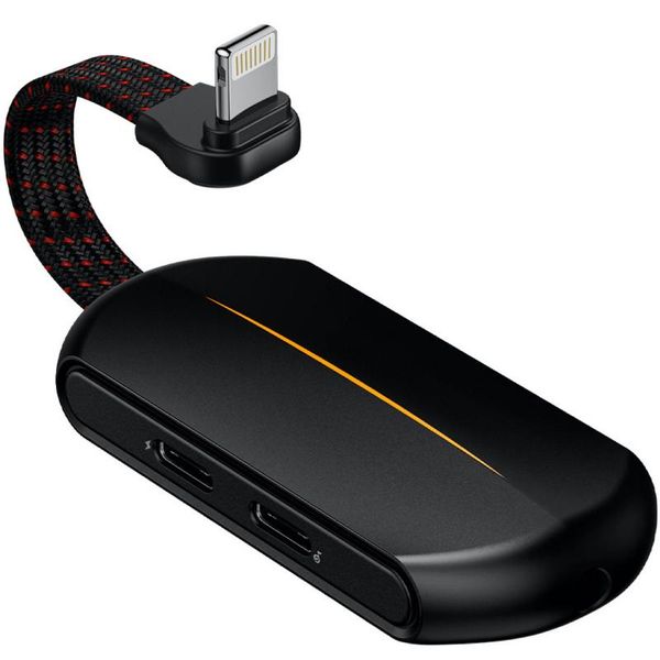 Baseus GAMO 3in1 Lightning Male to Dual Lightning &amp; 3.5mmAUX Female Adapter