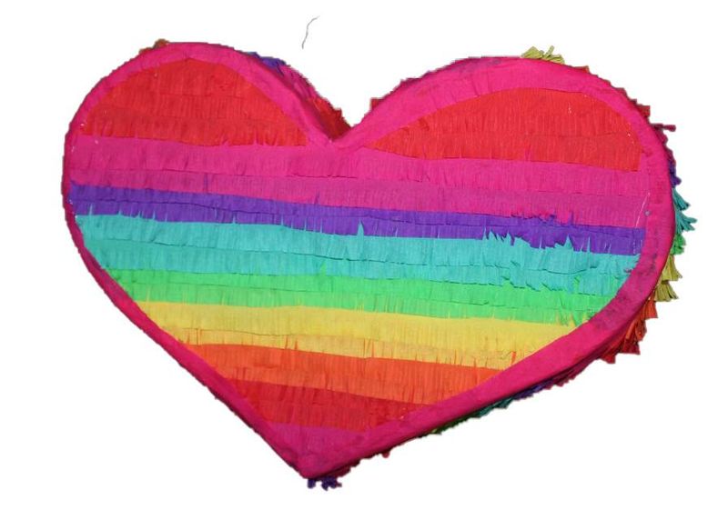 Rainbow Heart Pinata