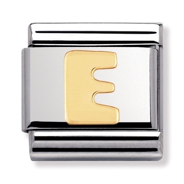 Nomination Gold Letter E Charm