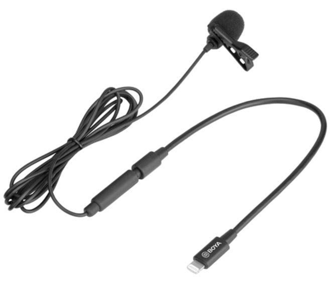 Boya BY-M2 Clip-on Lavalier Microphone For iOS devices
