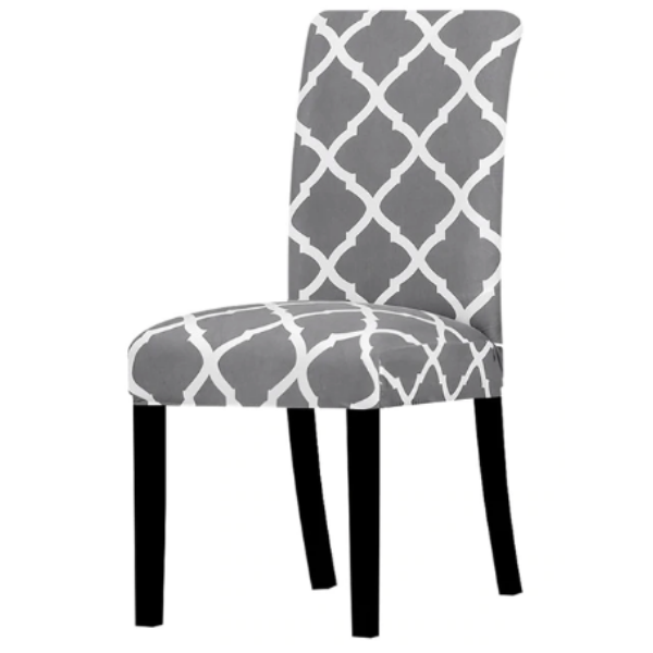 Stylish Elasticated Dining Room Chair Cover (Set of 2) - Diamond Design