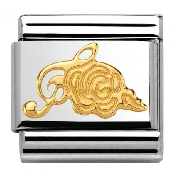 Nomination Gold Treble Clef with Rose Picture Charm