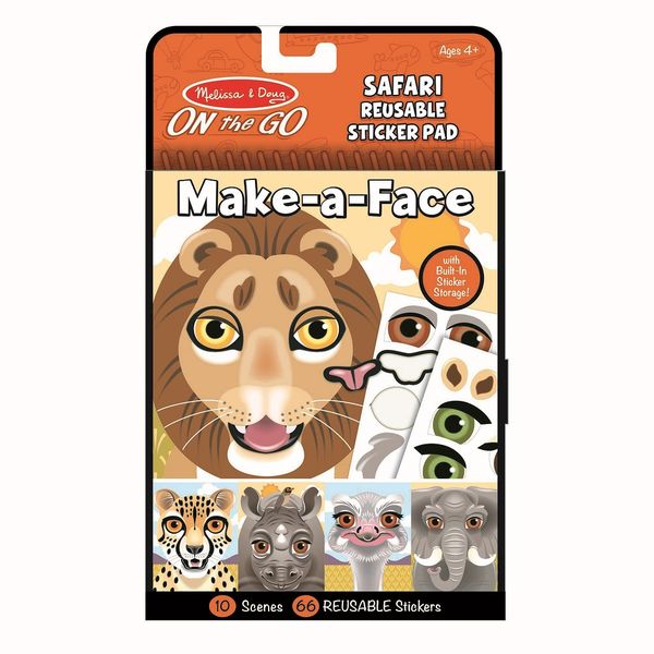 Melissa &amp; Doug Make-a-Face Safari Reusable Sticker Pad