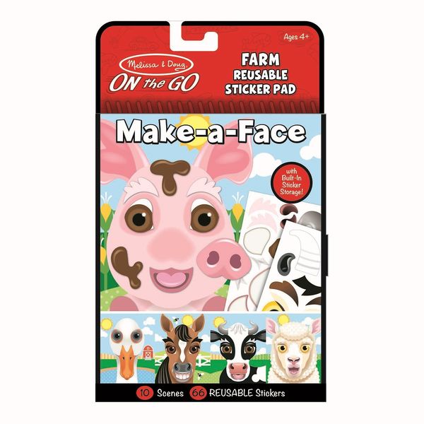 Melissa &amp; Doug Make-a-Face Farm Reusable Sticker Pad