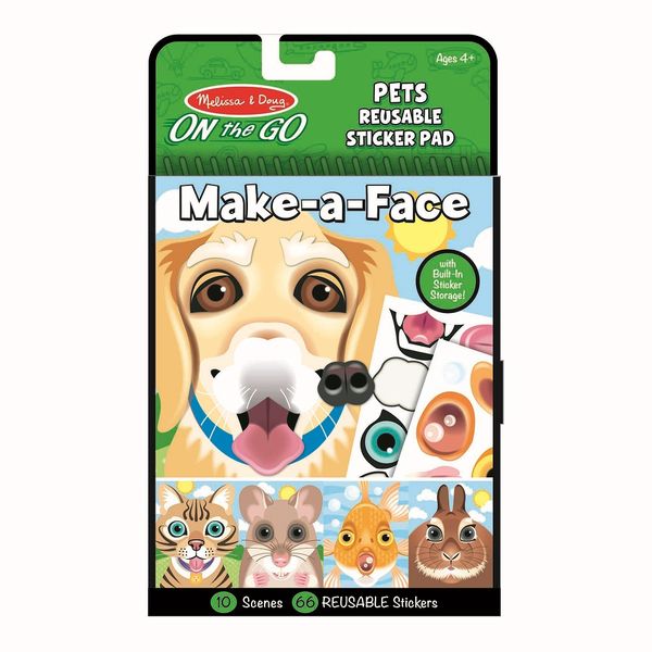 Melissa &amp; Doug Make-a-Face Pets Reusable Sticker Pad