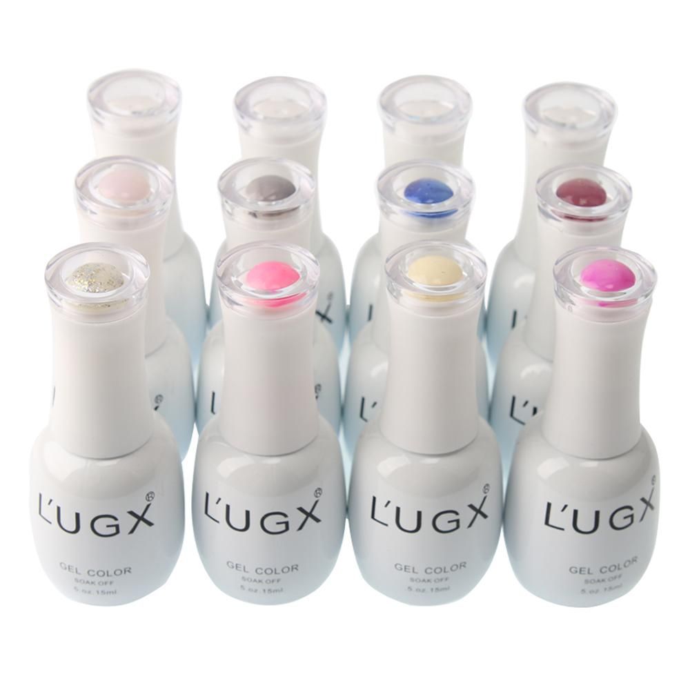 UV LED Soak off Nail Gel Color, Base and Top Coat 12 Bottles Set 15ml