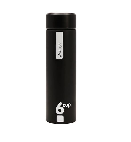 Six Cup Stainless Steel 500ML Vacuum Flask - Black