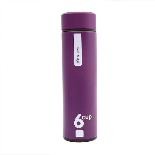 Six Cup Stainless Steel 500ML Vacuum Flask - Purple