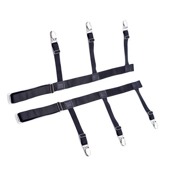 DHAO-Men's Shirt Stays Garters Suspenders Shirt Holder Elastic Straps Round