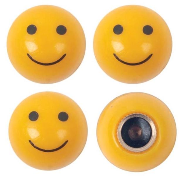 Valve Cap Set Smile Face 4 Piece