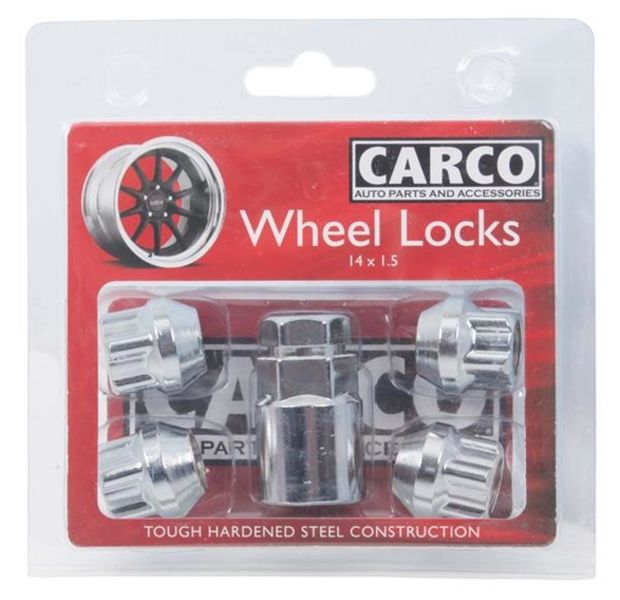 Carco Locking Wheel Nut Set - 19/21mm x 14mm x 1.5mm