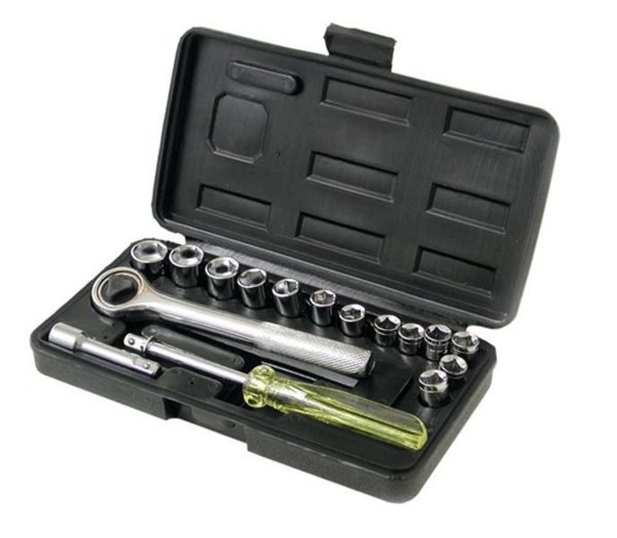 Toolco 17 Piece 1/4 Inch Socket Set