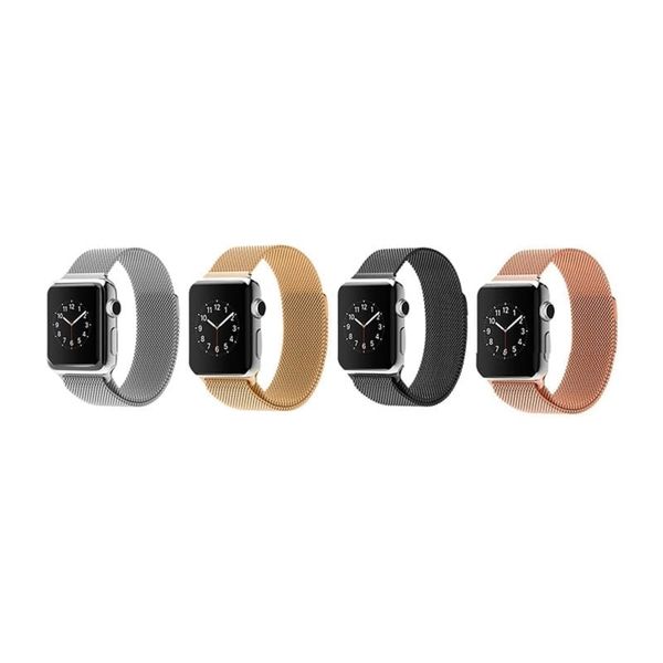 Linxure Pack Of 4 38mm Steel Mesh Apple Watch Replacement Straps