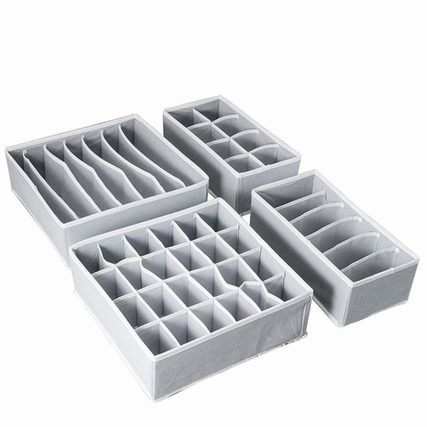 DHAO-4 Set Oxford Cloth Organizer Foldable Storage Box Drawer Divider