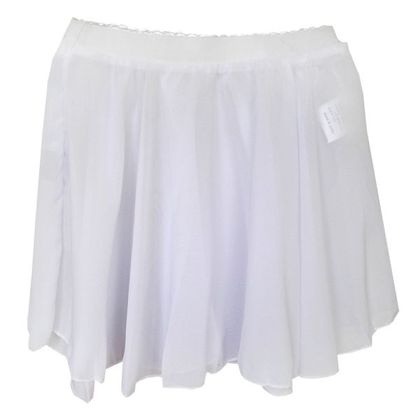 DHAO-Girls Ballet Dance Basic Pull on Chiffon Skate Skirt Dancewear White