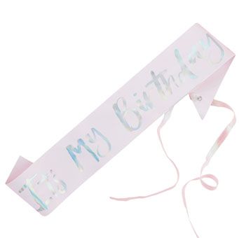 Pastel Party - It's my Birthday!' Sash - Fancy Dress