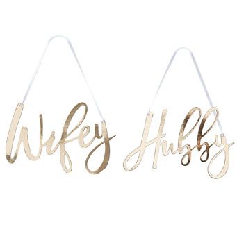 Gold Wedding - Chair Signs
