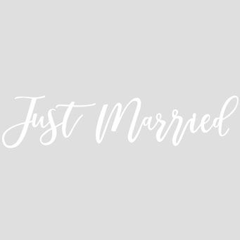 Gold Wedding - Just Married Car Sticker