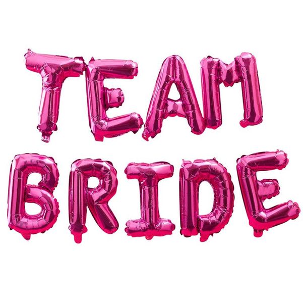 Bride Tribe - Balloon Bunting - Team Bride - Hot Pink