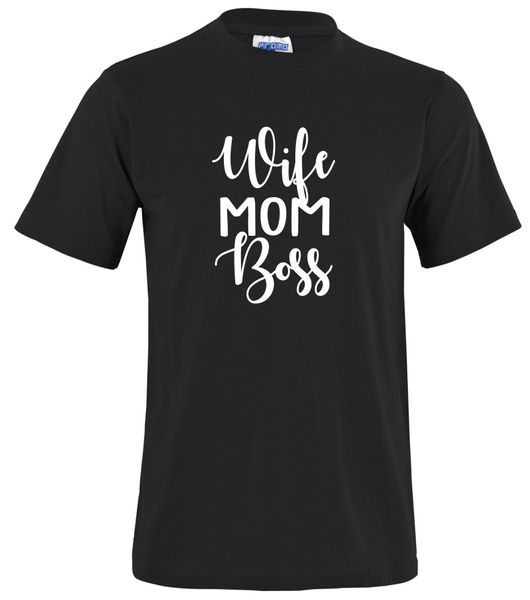 Wife Mom Boss black T-shirt