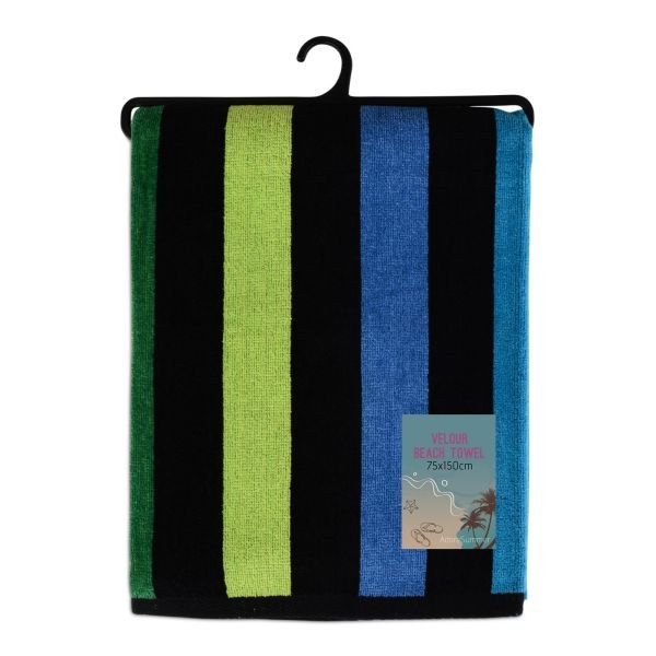 Beach Towel Velour.Black.3