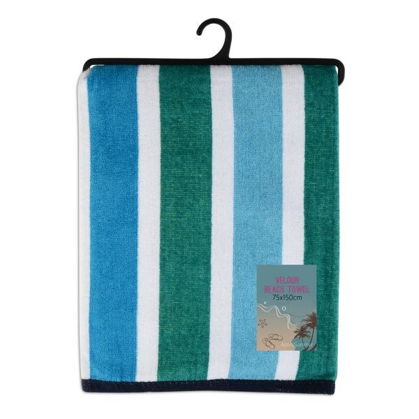 Beach Towel Velour.Blue.4