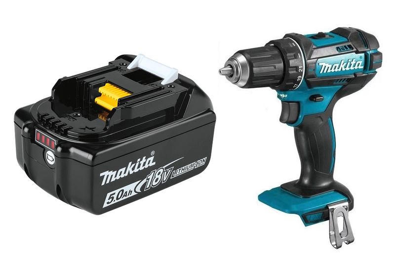 Makita DHP482ZJ Li-Ion Cordless Impact Driver-Drill &amp; Makita BL1850 Battery