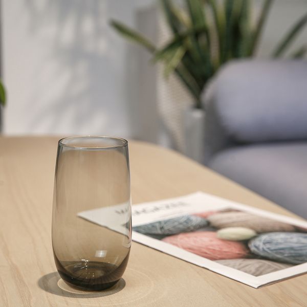 375ml Tall Glass - Charcoal Grey