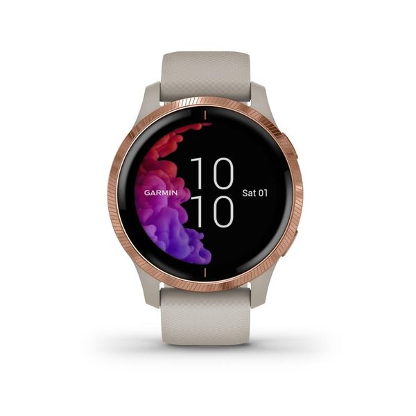 Garmin Venu Smartwatch - Light Sand with Rose Gold Hardware