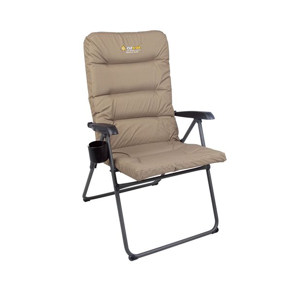 OZtrail Coolum 5 Position padded Arm Camping Chair 150kg