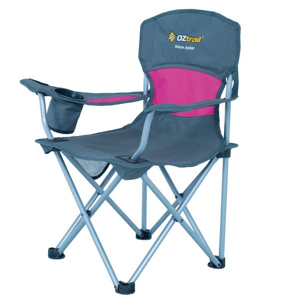 Oztrail Deluxe Junior Camping Chair - Pink Only - 80kg